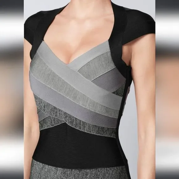 slim fit dress slacks Ombre grey bandage dress style Lucy Mecklenburgh main image 0